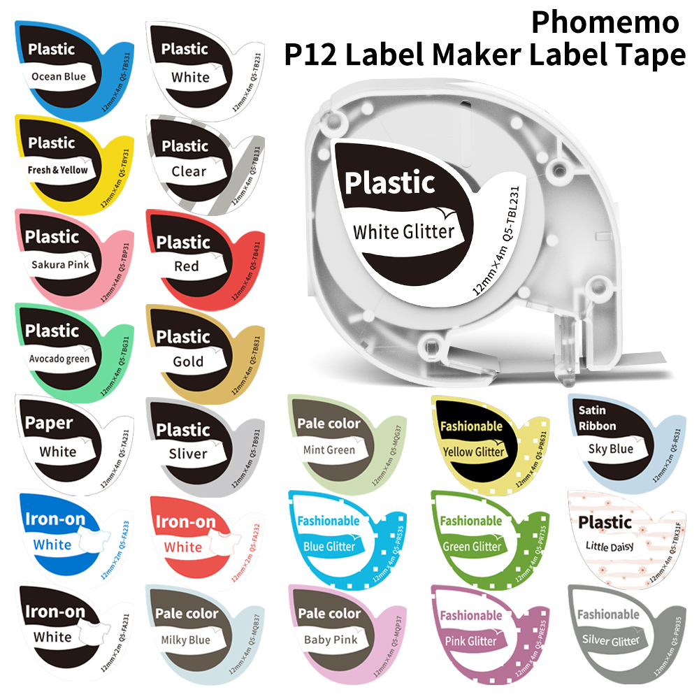 Label Printer Tape - Phomemo P12 P12Pro Label Maker Tape
