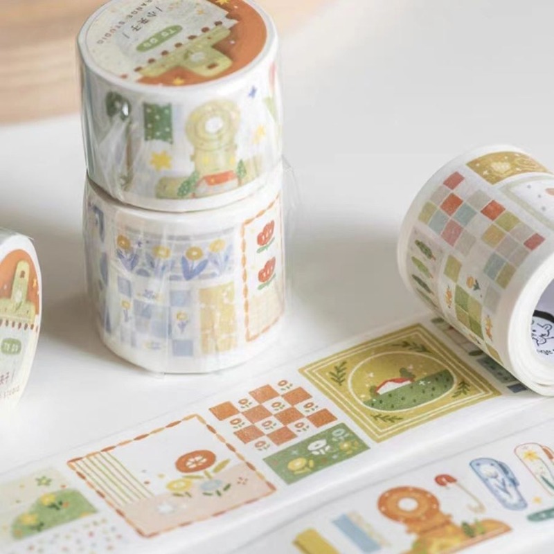 Washi Tape Set - Simple Literature Art Little Clamp And