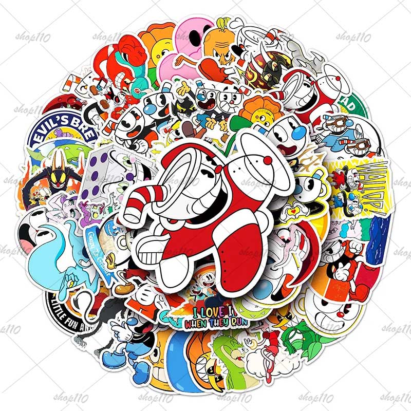 Memo Pad Sticky - Cuphead Sticker Boy Game Gift Birthday