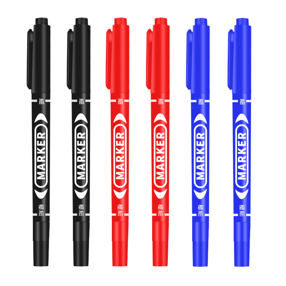 Fountain Pen Ink - 6 Pcs/Set Wholesale Twin Tip Permanent