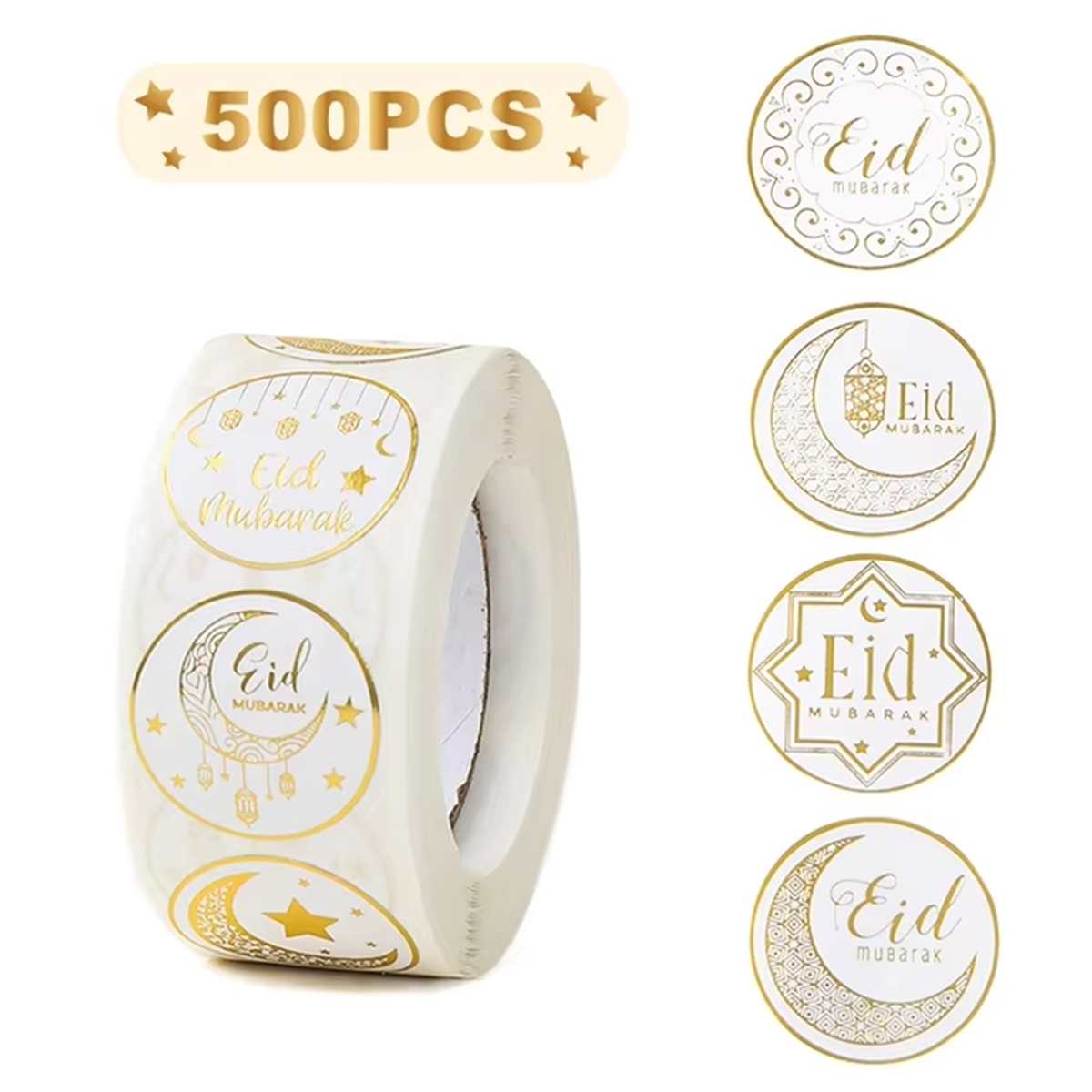 Sticker Label Roll - EID Mubarak Roll Stickers Ramadan Kareem