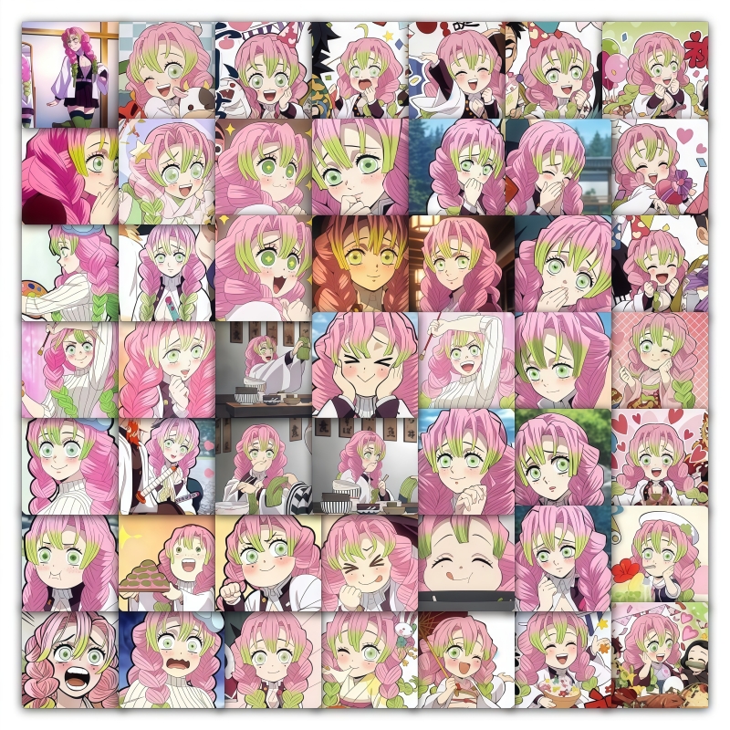 Memo Pad Sticky - 59pcs Demon Slayer character stickers cartoon