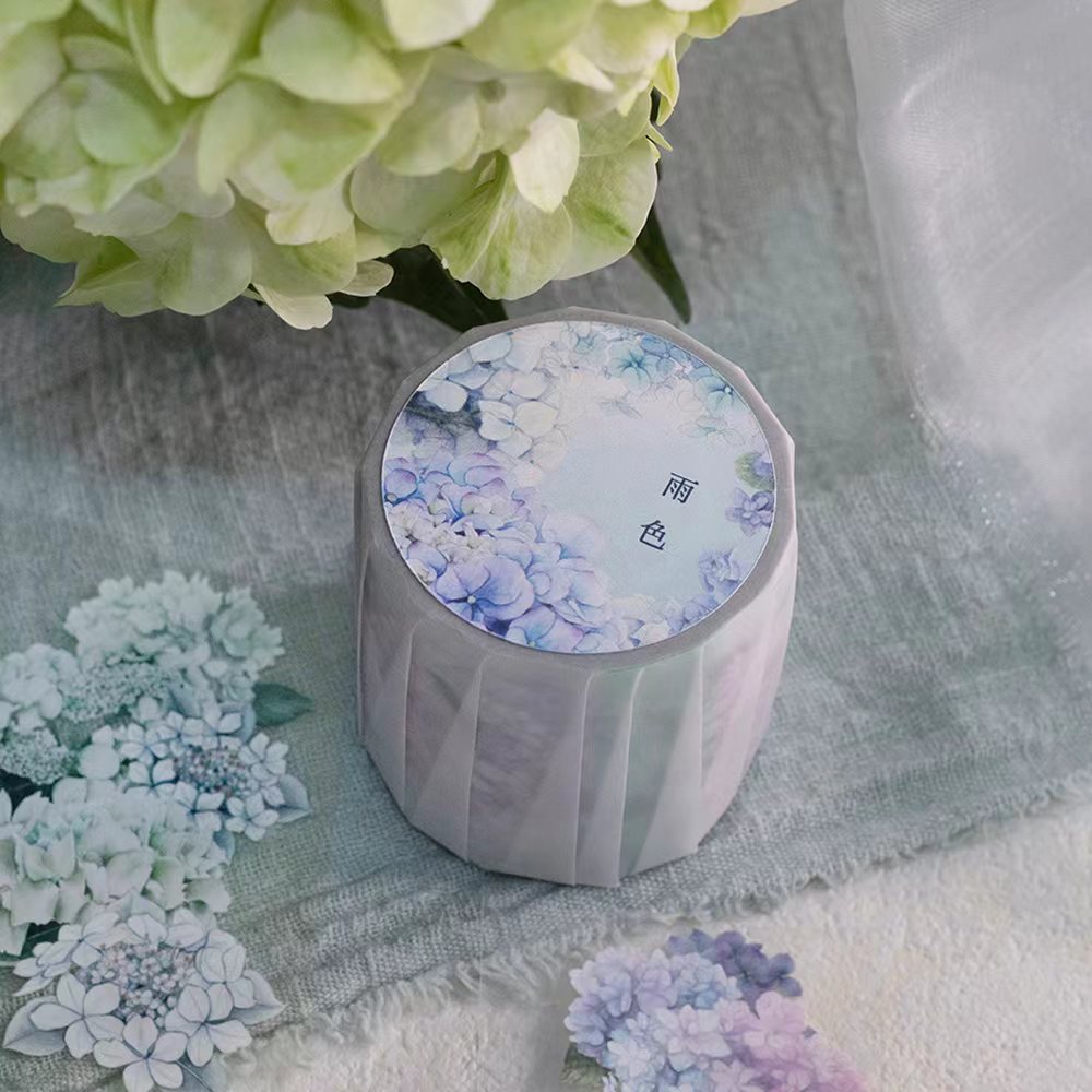 Washi Tape Set - Loidesign Vintage Rain Color Hydrangea Floral