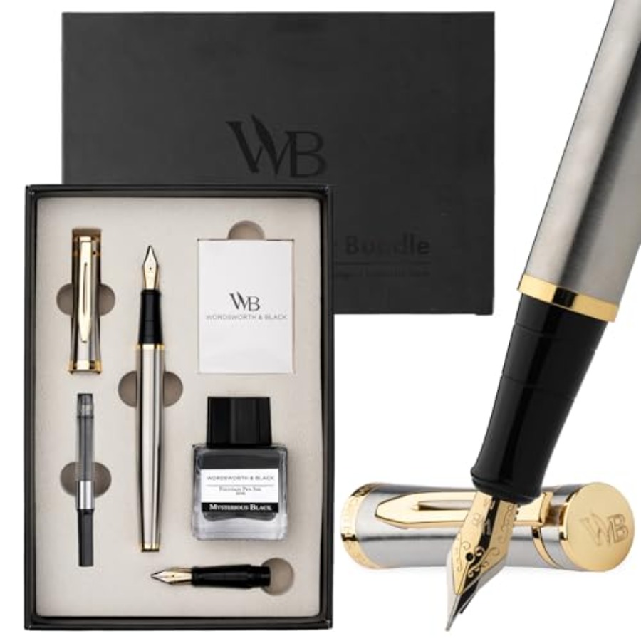 Fountain Pen Ink - Fountain Pen Set, 18K Gilded Medium