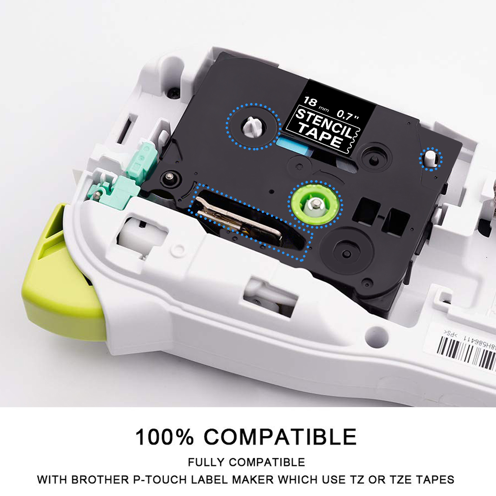 10PK Non-Adhesive 18/24/36mm E - Label Printer Tape avaliação e preço