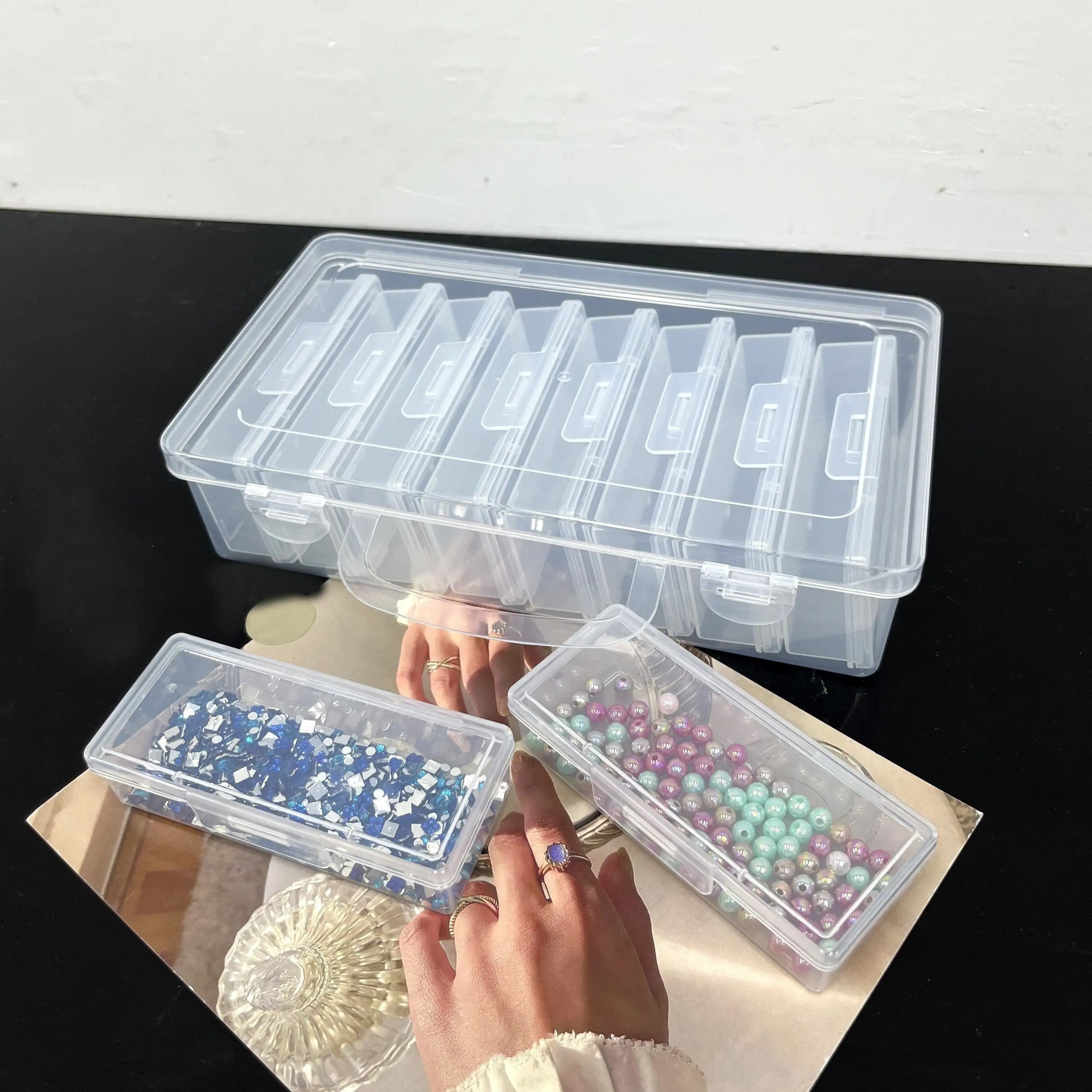 Transparent Plastic Storage Bo - Stationery Office And School Supply Stores avaliação e preço