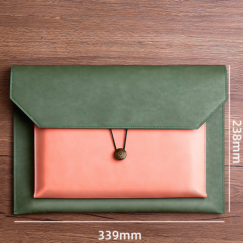 Leather File Bag A4 Paper File - Portfolio Folder Zip avaliação e preço