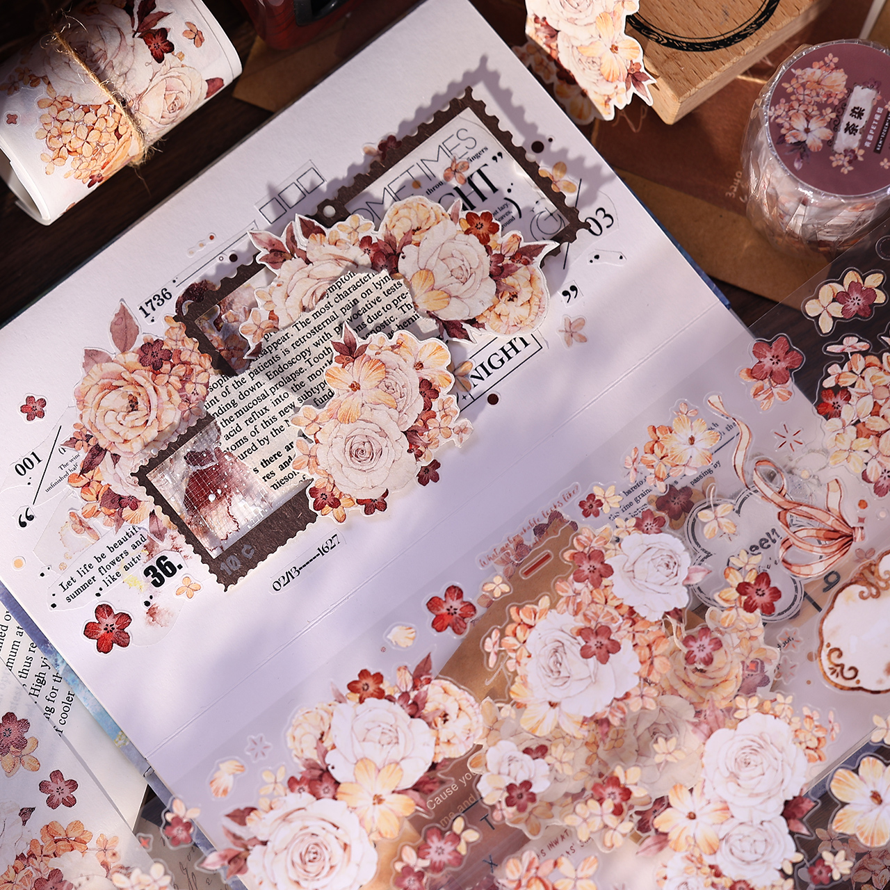 XiaoBaiJia Studio Vintage Red- - Washi Tape Set avaliação e preço