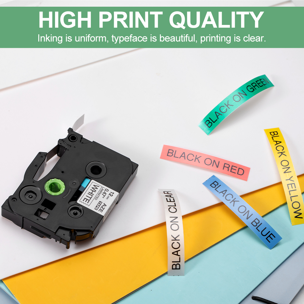 Laminated Label Tape 12mm Comp - Label Printer Tape avaliação e preço