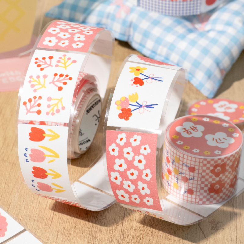 Kawaii Floral Print Label Stic - Label Printer Tape avaliação e preço