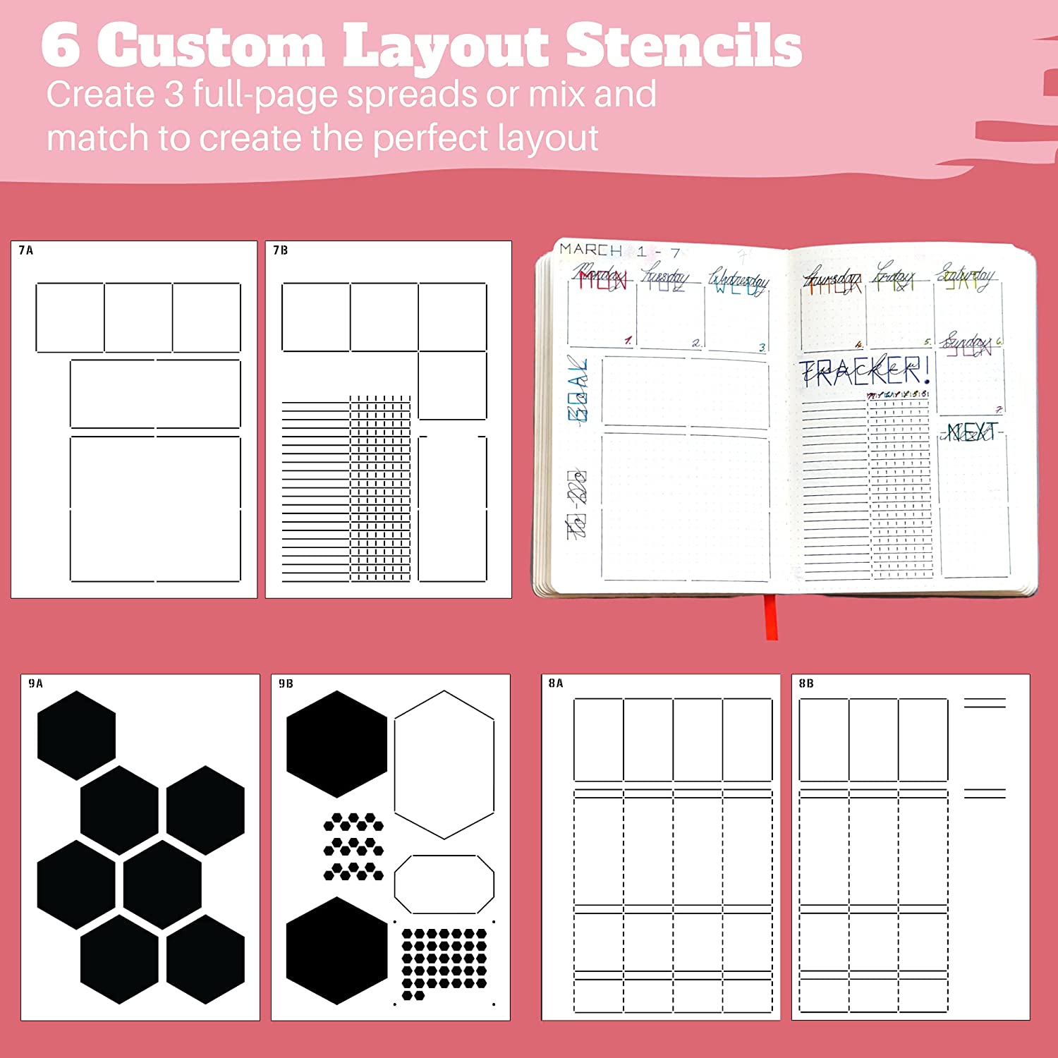 6Pack Reusable Plastic Weekly  - Notebook Dotted A5 avaliação e preço