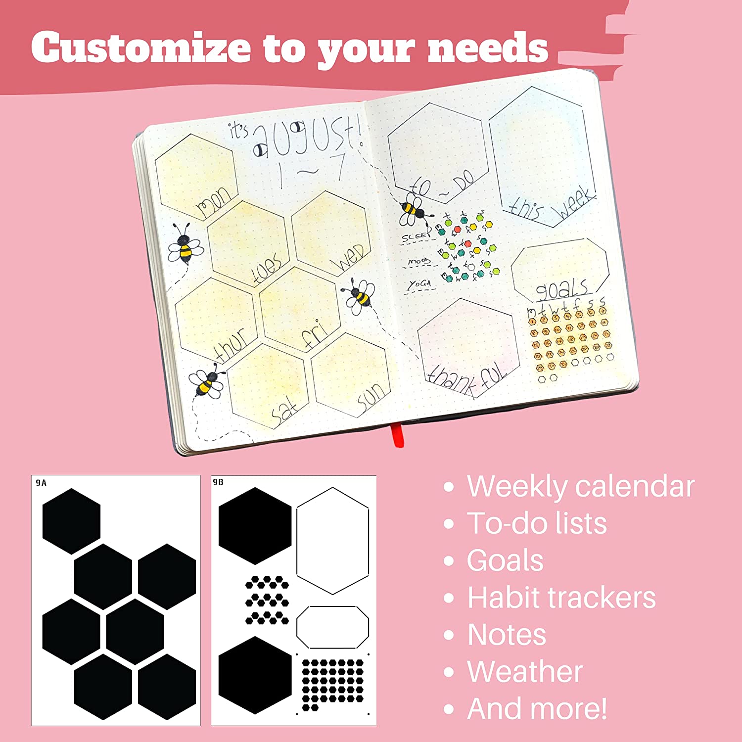 6Pack Reusable Plastic Weekly  - Notebook Dotted A5 avaliação e preço