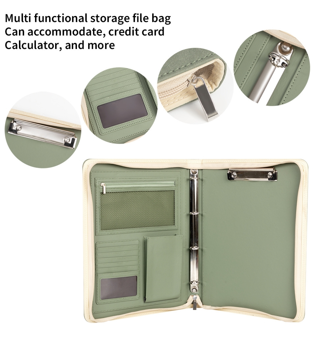 New A4 Zippered Padfolio Folde - Portfolio Folder Zip avaliação e preço