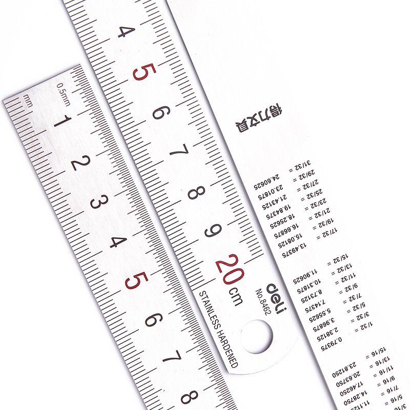 Deli 20cm Stainless Steel Meta - Stationery Office And School Supply Stores avaliação e preço