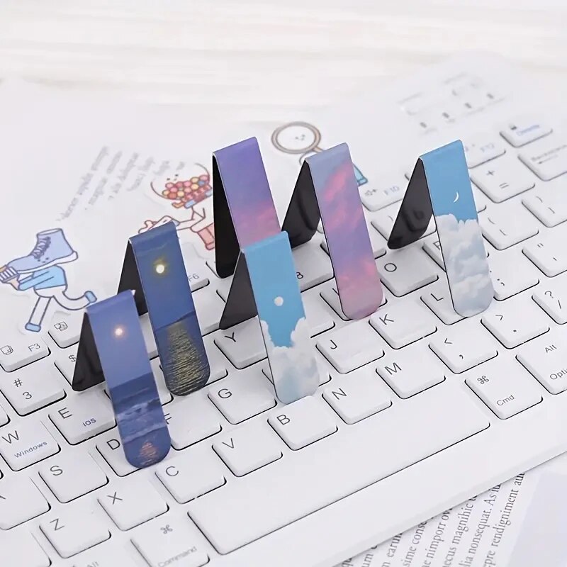 2Pcs/Set Landscape Themed Magn - Paperclip Magnetic Set avaliação e preço