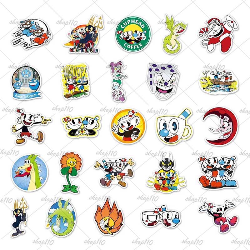 Cuphead Sticker Boy Game Gift  - Memo Pad Sticky avaliação e preço