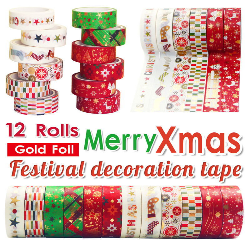 60 Meter Christmas Washi Tapes - Washi Tape Set avaliação e preço
