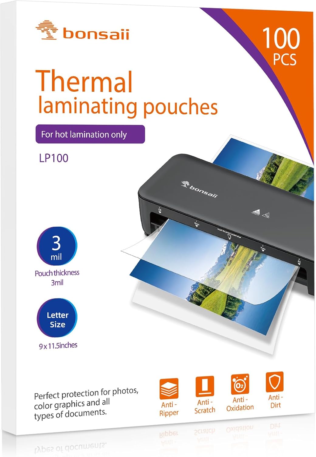 100 PCS 3mil Thermal Laminatin - Document Laminator Pouch avaliação e preço