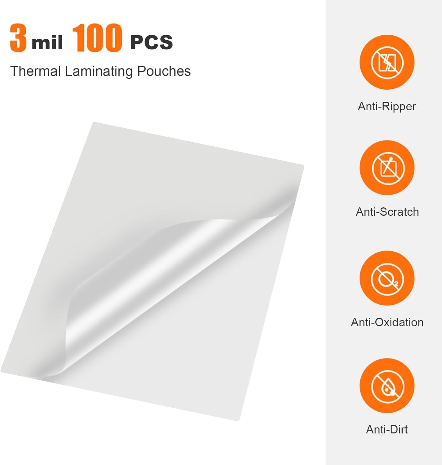 100 PCS 3mil Thermal Laminatin - Document Laminator Pouch avaliação e preço