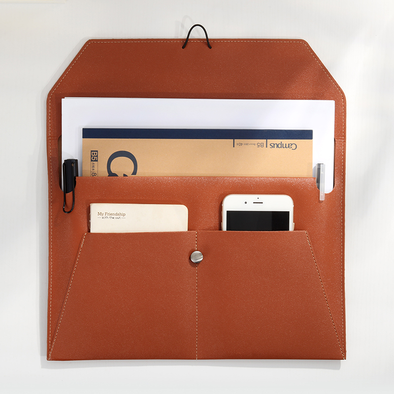 A4 Business Leather File Bag M - Portfolio Folder Zip avaliação e preço