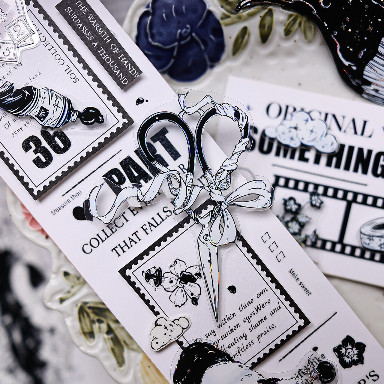XiaoBaiJia Studio Vintage Blac - Washi Tape Set avaliação e preço