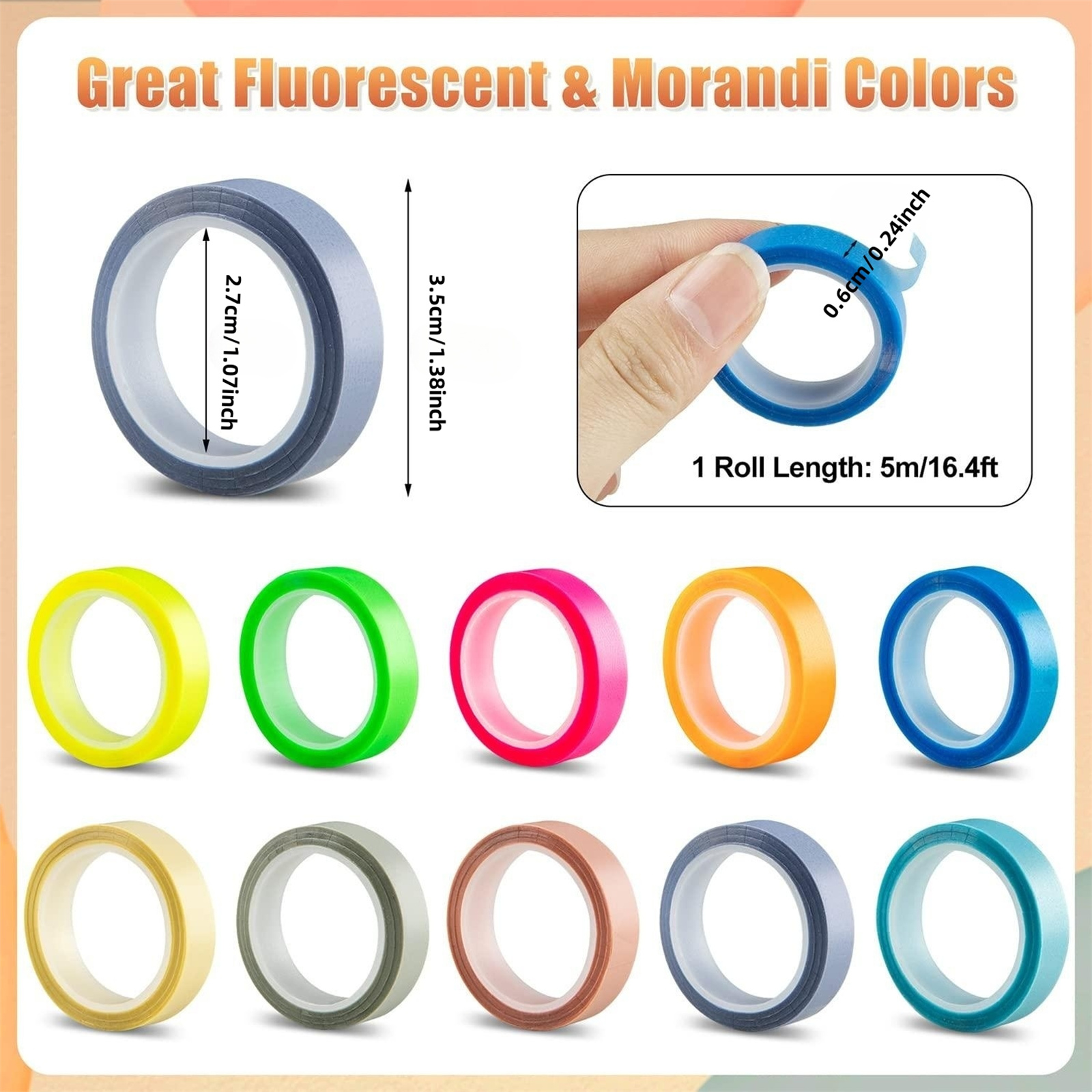 10 Rolls Morandi/Fluorescent H - Correction Tape Roller avaliação e preço