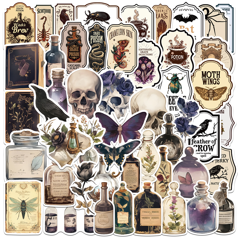 50PCS Dark Academia Stickers A - Memo Pad Sticky avaliação e preço
