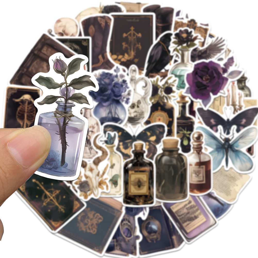 50PCS Dark Academia Stickers A - Memo Pad Sticky avaliação e preço