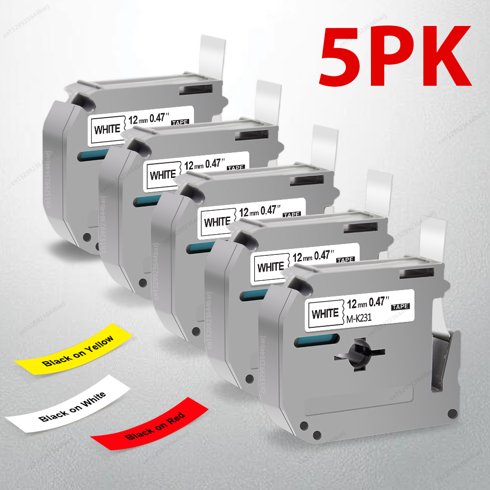 1/3/5Pack M-K231 M Tape Compat - Label Printer Tape avaliação e preço