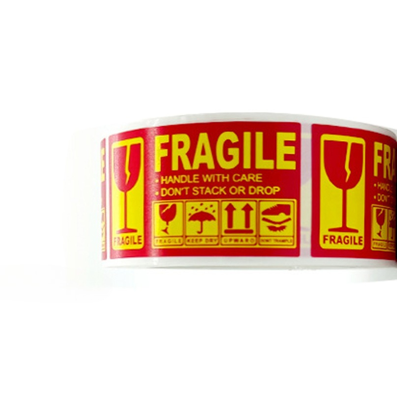 1 Roll Fragile English Warning - Sticker Label Roll avaliação e preço