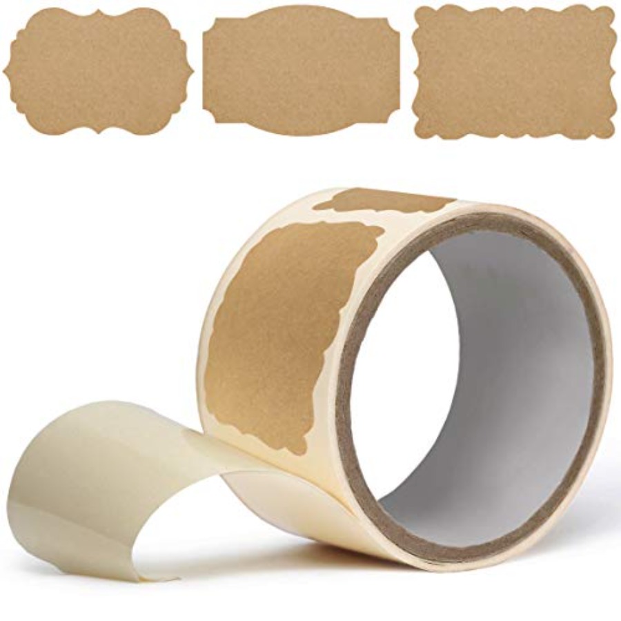 Scalloped Kraft Paper Labels B - Sticker Label Roll avaliação e preço