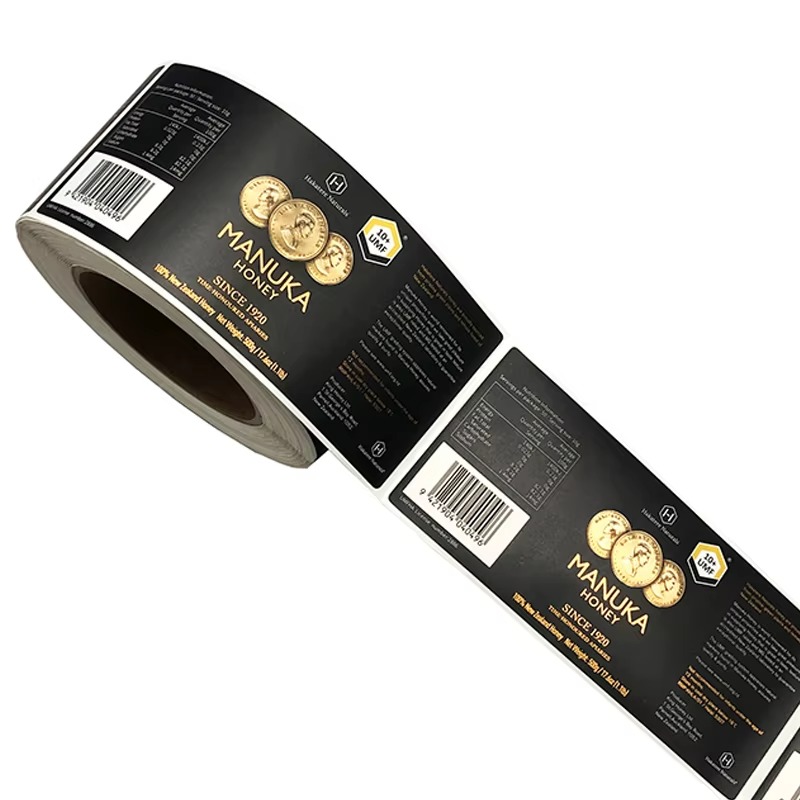 Custom Luxury Gold Foil Vinyl  - Sticker Label Roll avaliação e preço