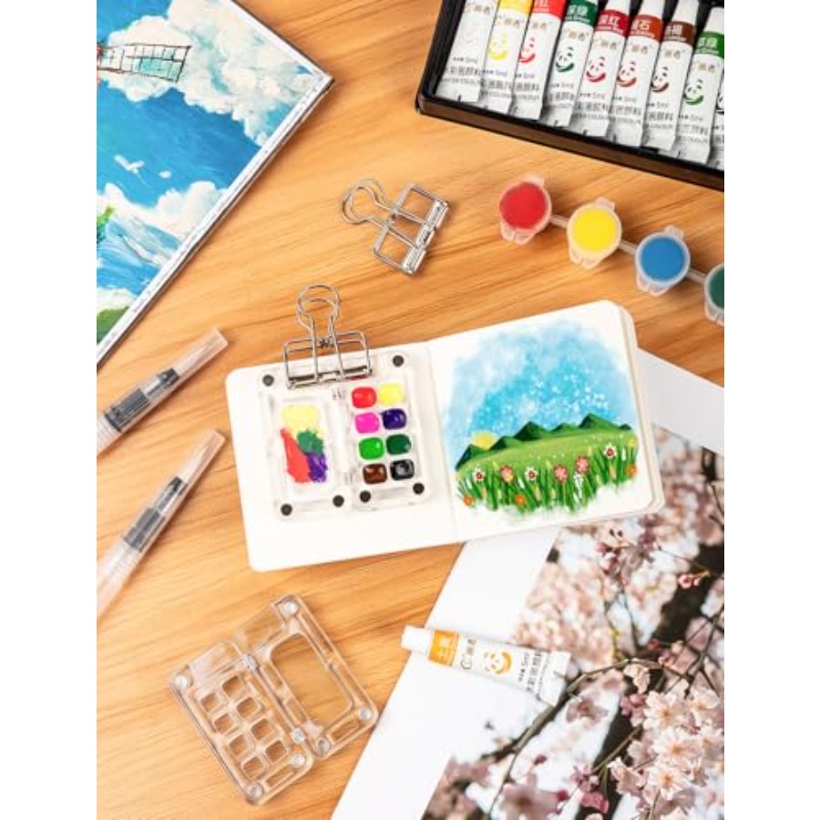 Mini Watercolor Paint Set Trav - Paperclip Magnetic Set avaliação e preço