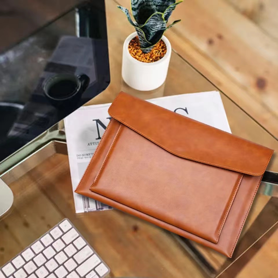 A4 Leather File Folder Large C - Portfolio Folder Zip avaliação e preço