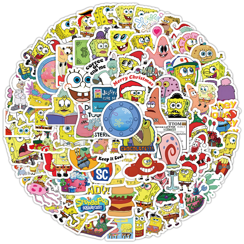 100pcs Kawaii SpongeBob Cartoo - Memo Pad Sticky avaliação e preço