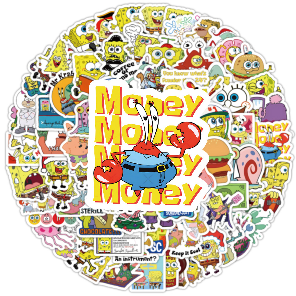 100pcs Kawaii SpongeBob Cartoo - Memo Pad Sticky avaliação e preço