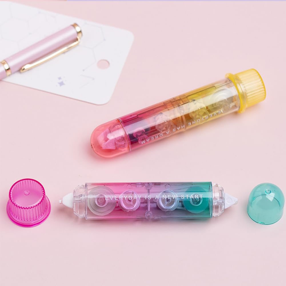 4 PACK 2 In1 White Out Correct - Correction Tape Roller avaliação e preço