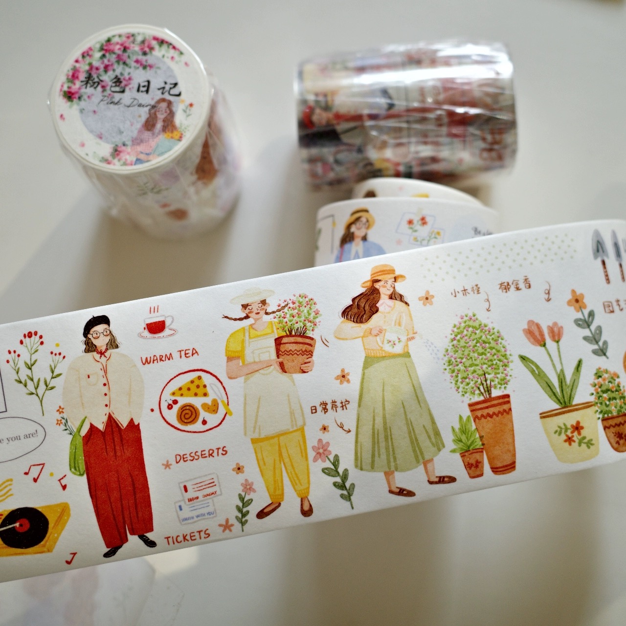 YiEr Studio Vintage Pink Dairy - Washi Tape Set avaliação e preço