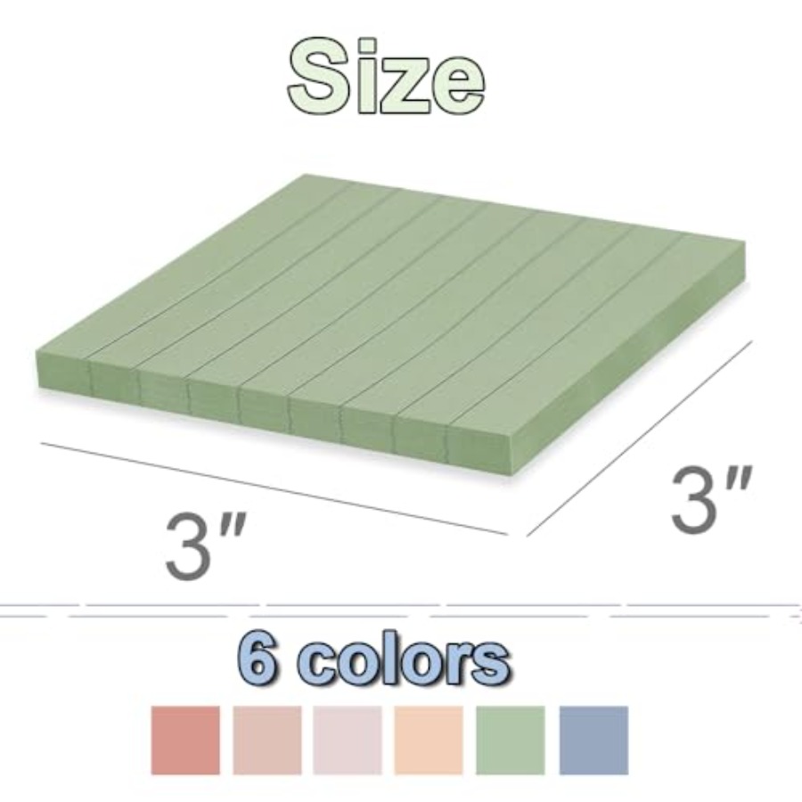 Pack Lined Sticky Notes 3x3 in - Memo Pad Sticky avaliação e preço