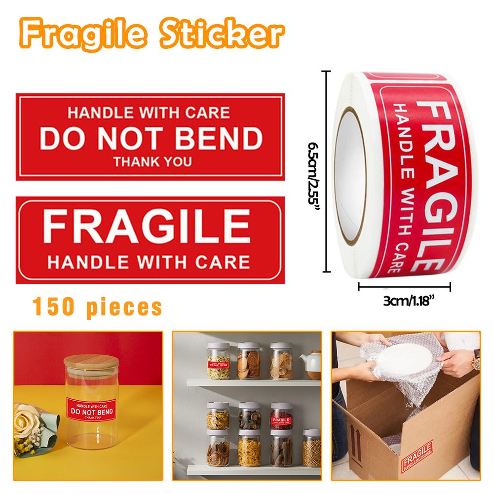 150pcs Roll Fragile Label Stic - Sticker Label Roll avaliação e preço