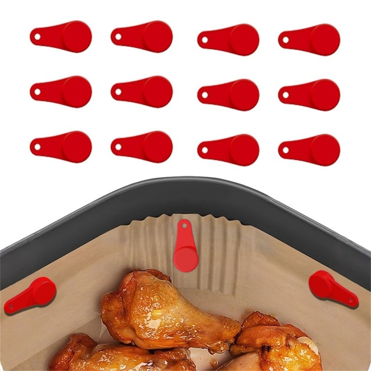 Set of 12 Magnetic Silicone Bu - Paperclip Magnetic Set avaliação e preço