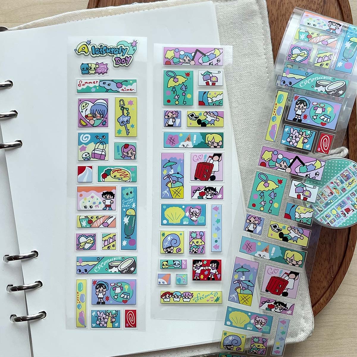WAKAWAKA Doodle Character Stic - Washi Tape Set avaliação e preço
