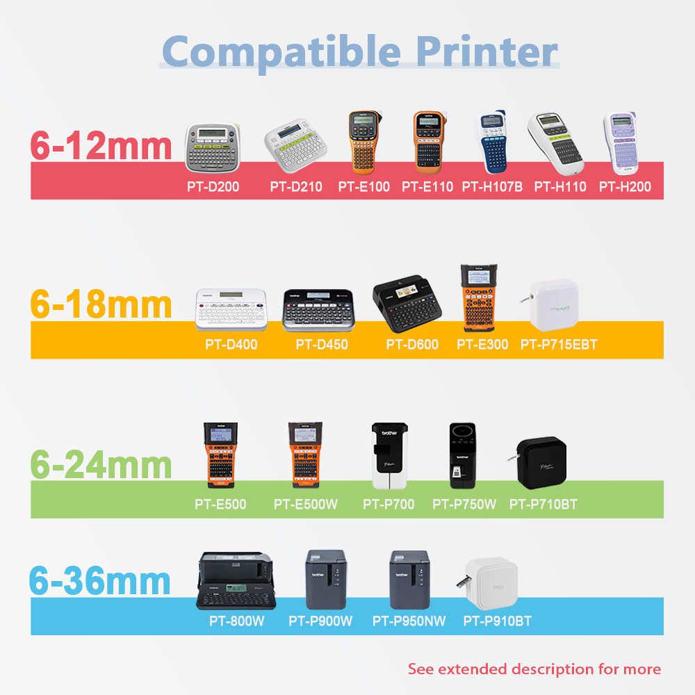 1 Pack Compatible For 24MM TZe - Label Printer Tape avaliação e preço