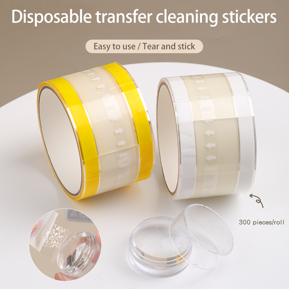 300pcs Nail Stamp Cleaner Shee - Correction Tape Roller avaliação e preço