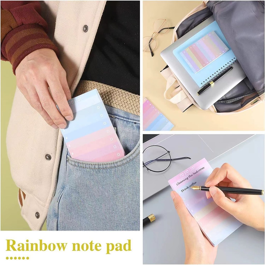 50 Pages Colorful Gradient Sti - Office Stationery Supply List avaliação e preço