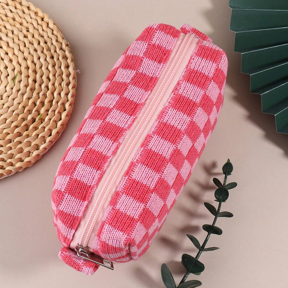1PC Pink Checkered Single-Laye - Stationery Office And School Supply Stores avaliação e preço