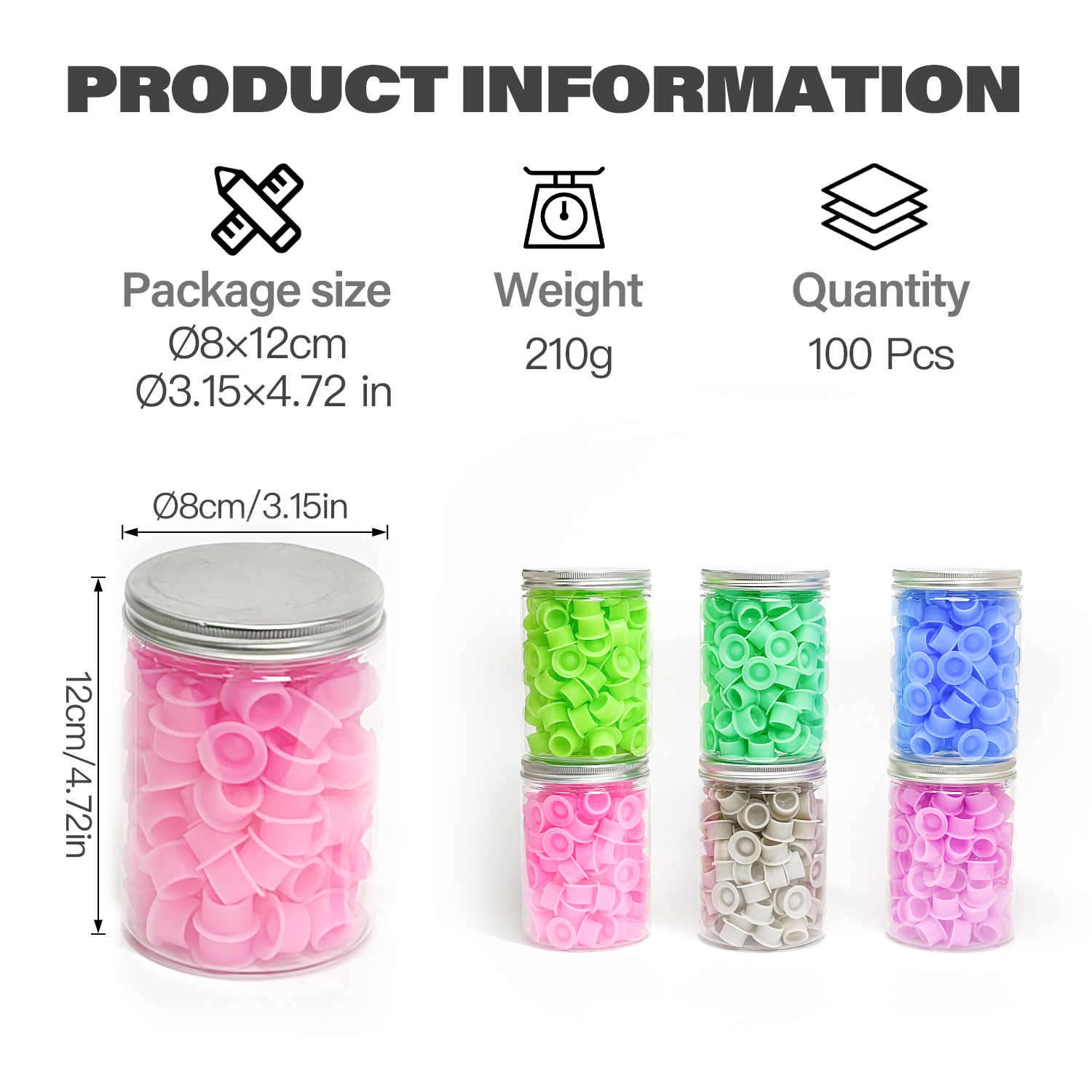 100Pcs Disposable Canned Silic - Calligraphy Ink Bottle avaliação e preço