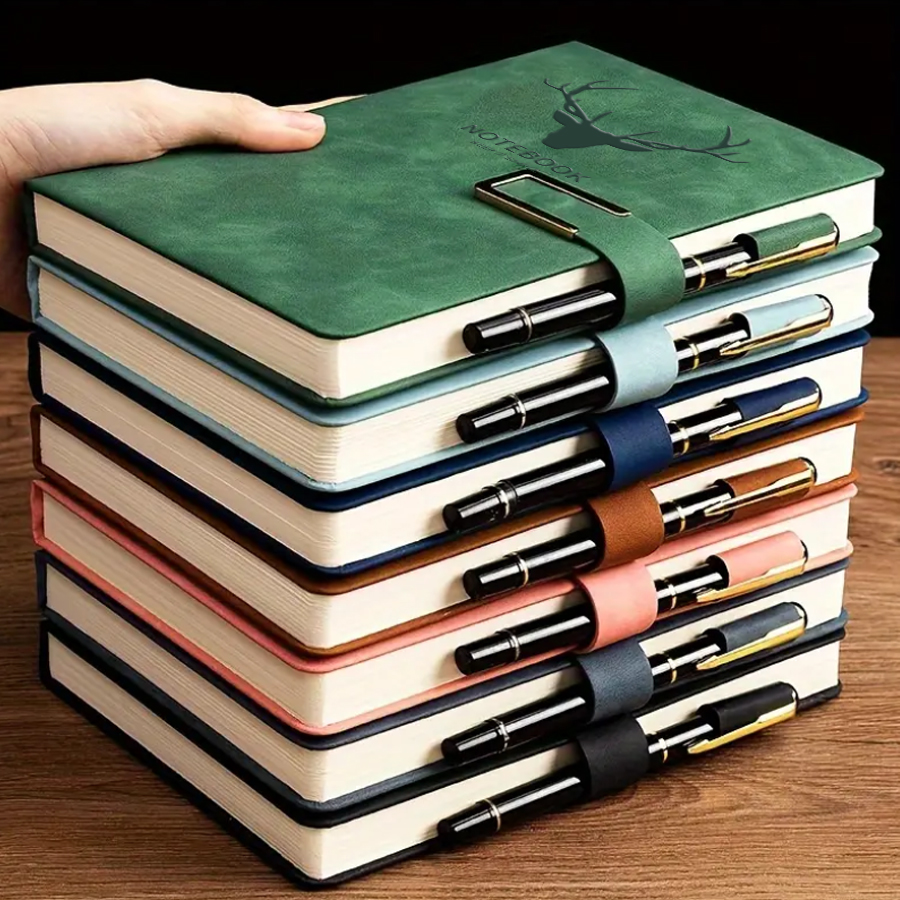 200pages A5 Leather Notebook w - Notebook Dotted A5 avaliação e preço