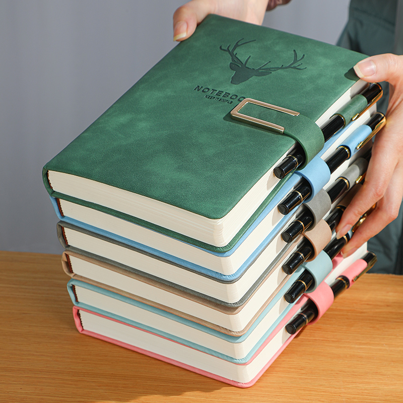 200pages A5 Leather Notebook w - Notebook Dotted A5 avaliação e preço