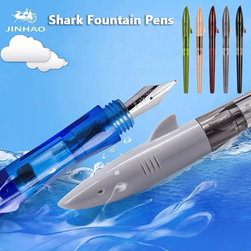 Jinhao Cute Shark Fountain Pen - Stationery Supplies Business avaliação e preço